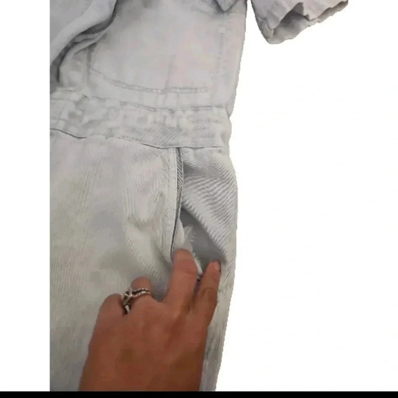 Faherty Womens Light Wash Denim Blythe Short Sleeve Jumpsuit XS - Picture 9 of 16